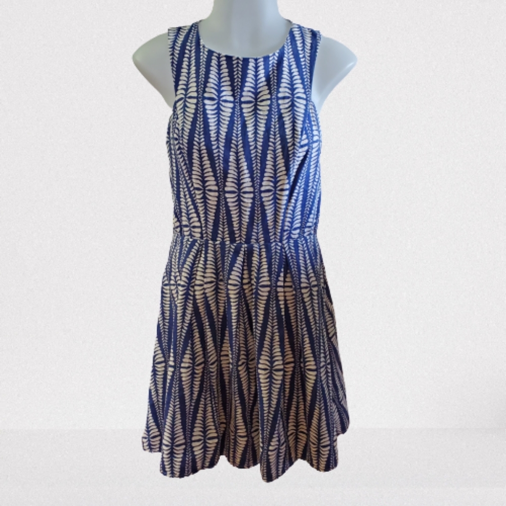 Alya Blue & Cream Dress